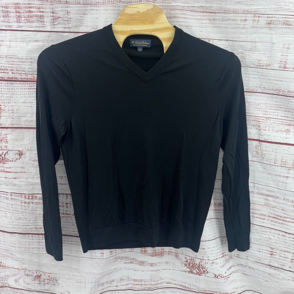 Brooks Brothers Other - Brooks Brothers Brookstech Merino Wool V-Neck Sweater Mens‎ Large Black Pullover